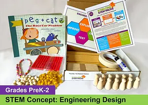 Storytime STEM Pack: Peg + Cat, The Racecar Problem